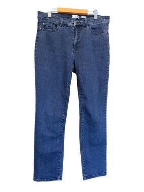 Northern Reflections Everyday Slim Dark Straight-Leg Ankle Jeans, Size 12